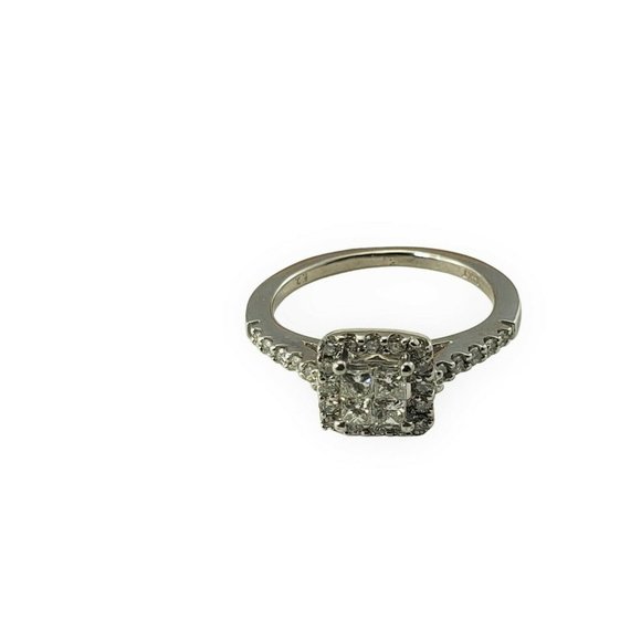 Vintage 14 Karat White Gold and Diamond Ring Size 4.25 #10251 - Picture 2 of 9